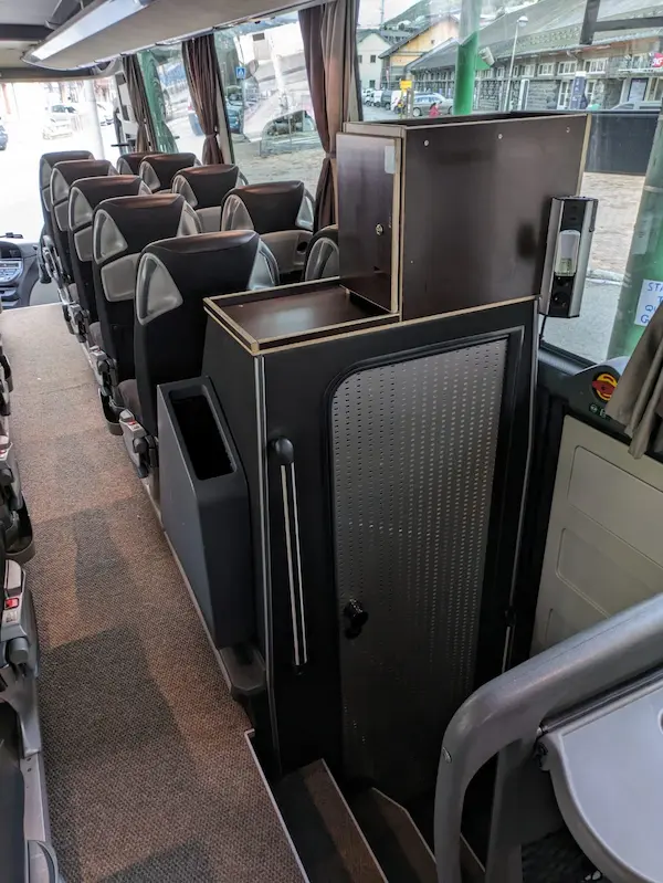 Photo de l'intérieur d'un autocar partenaire à Vienne